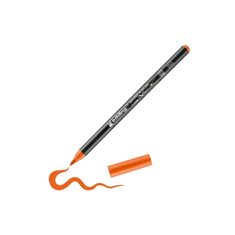 Material Bellas Artes - Pintura - Rotulador para porcelana punta pincel Edding 4200 Naranja | totenart.com
