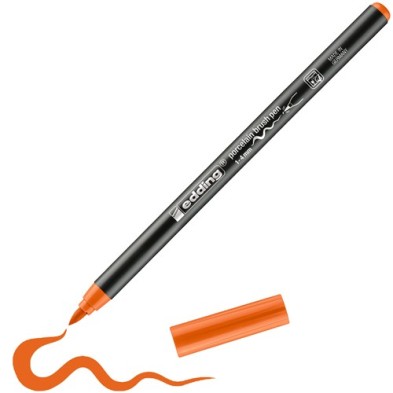 Material Bellas Artes - Pintura - Rotulador para porcelana punta pincel Edding 4200 Naranja | totenart.com