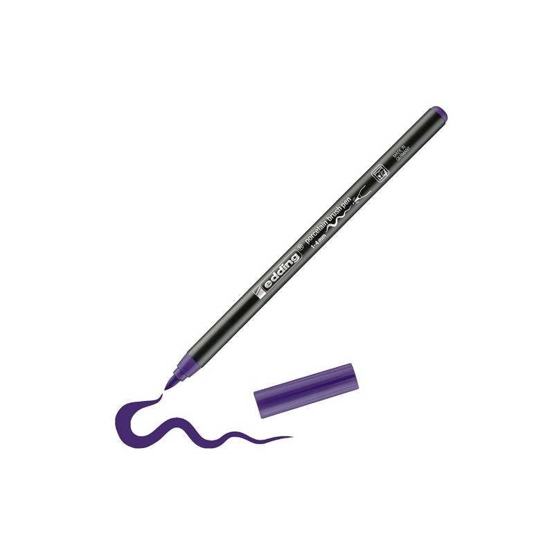 Material Bellas Artes - Pintura - Rotulador para porcelana punta pincel Edding 4200 Violeta | totenart.com