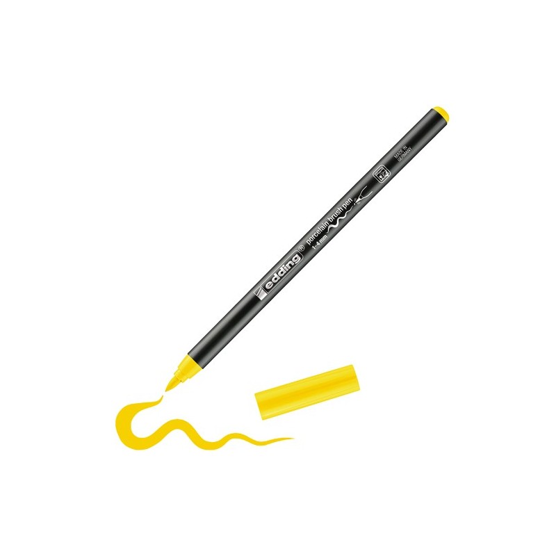 Material Bellas Artes - Pintura - Rotulador para porcelana punta pincel Edding 4200 Amarillo | totenart.com
