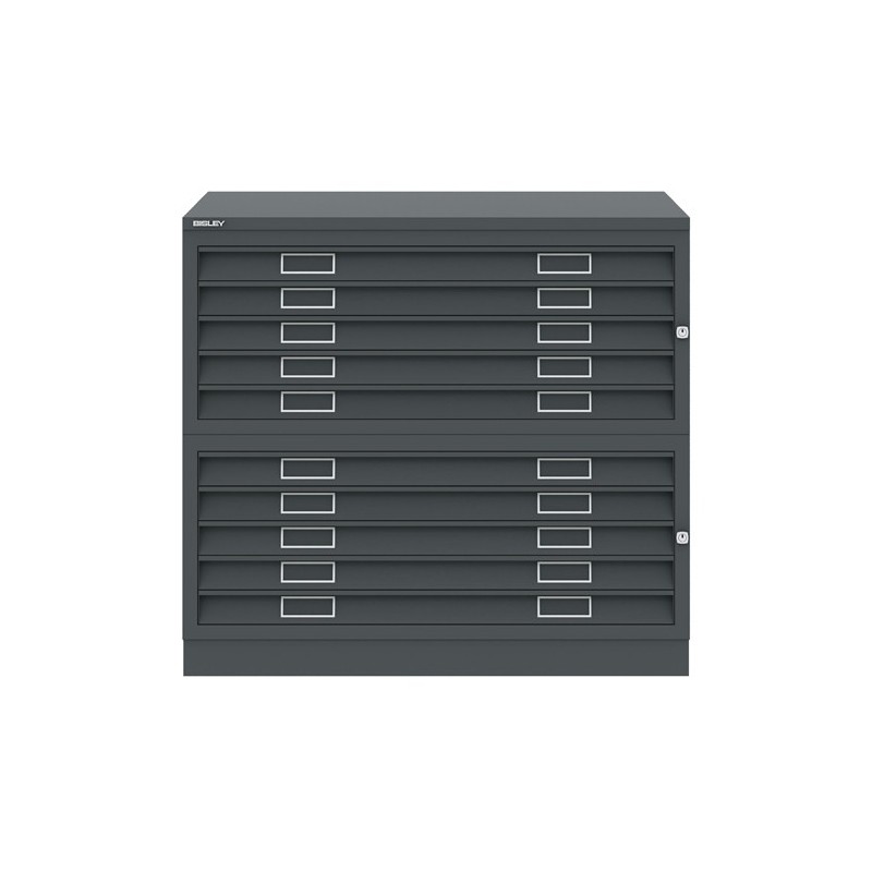 Material Bellas Artes - Maquinaria - Archivador Horizontal 10 cajones Acero, A1 (con tapa y base) | totenart.com