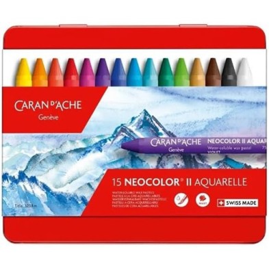 Materiais Belas Artes - Caja surtido 15 pasteles acuarelables Neocolor II Caran D\'Ache ** | totenart.com