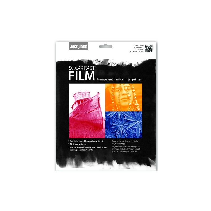 Material Bellas Artes - Pintura - Solar Fast Film, pack 8 Hojas papel cianotipia A4, Jacquard | totenart.com