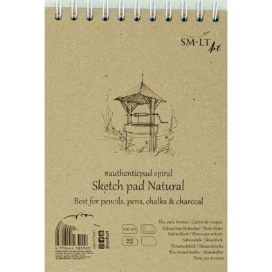 Material Bellas Artes – pintura-y-dibujo - Bloc esbozo Natural con espiral, 100 hojas, 100 g, A4, SM-LT | totenart.com