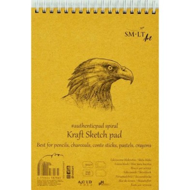 Material Bellas Artes – pintura-y-dibujo - Bloc esbozo Kraft con espiral, 60 hojas, 90 g, A4, SM-LT | totenart.com