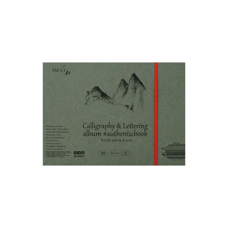 Material Bellas Artes – pintura-y-dibujo - Bloc caligrafía y lettering con gomas, 32 hojas, 100 g, 24,5x17,6 cm, SM-LT | totenar