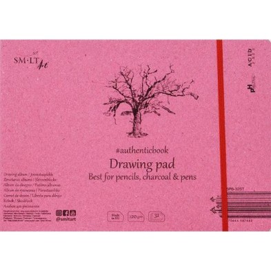 Material Bellas Artes – pintura-y-dibujo - Bloc de dibujo con gomas, 32 hojas, 120 g, 24,5x17,6 cm, SM-LT | totenart.com