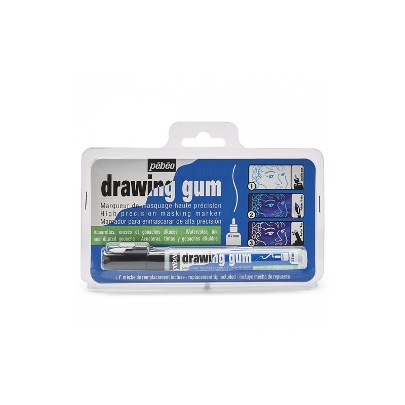 Material Bellas Artes - Pintura - Mascara liquida (goma reserva) en lápiz aplicador 0,7 mm ** | totenart.com