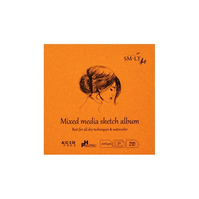 Material Bellas Artes – pintura-y-dibujo - Bloc Técnicas Mixtas, 32 hojas, 200 g, 14x14 cm, SM-LT | totenart.com