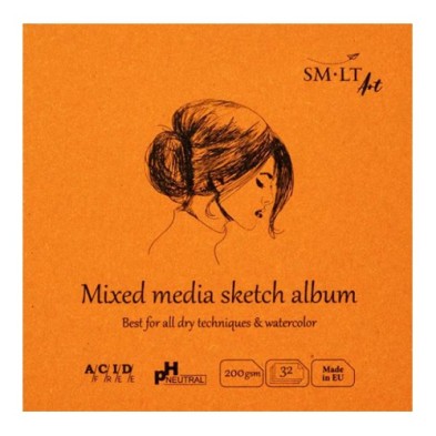 Material Bellas Artes – pintura-y-dibujo - Bloc Técnicas Mixtas, 32 hojas, 200 g, 14x14 cm, SM-LT | totenart.com