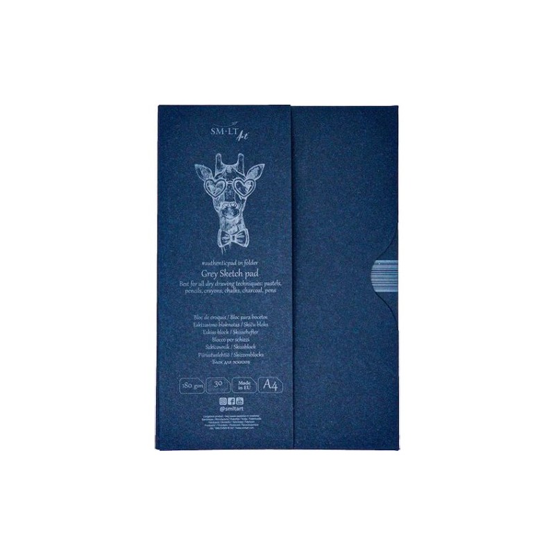 Material Bellas Artes – pintura-y-dibujo - Bloc esbozo gris en estuche, 30 hojas, 180 g, A4, SM-LT | totenart.com