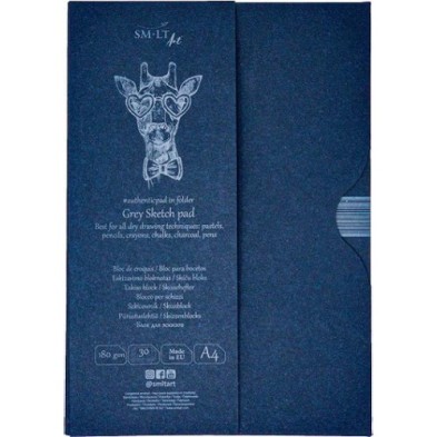 Material Bellas Artes – pintura-y-dibujo - Bloc esbozo gris en estuche, 30 hojas, 180 g, A4, SM-LT | totenart.com
