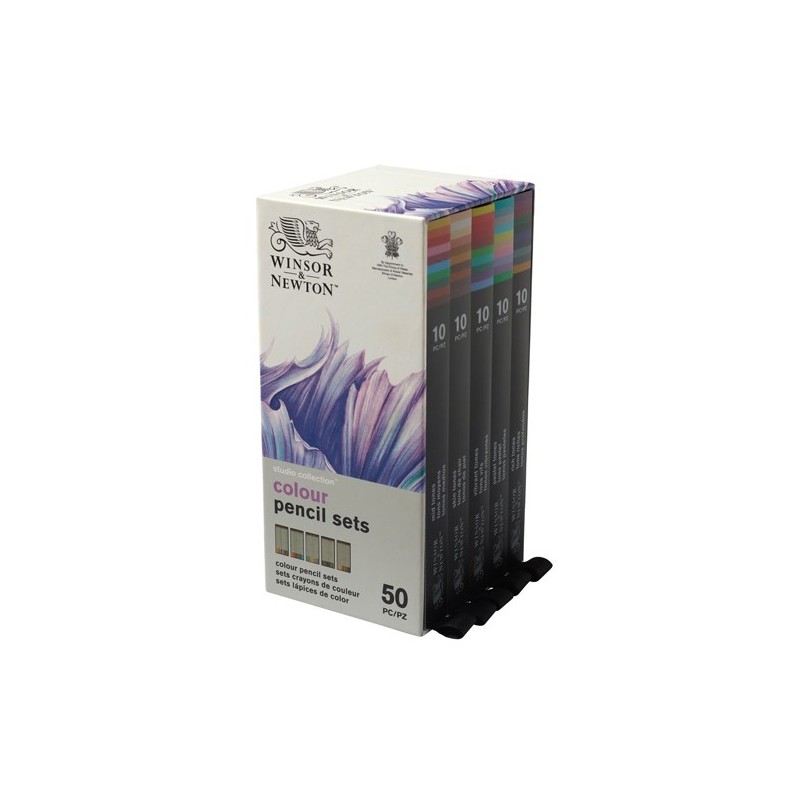 Material Bellas Artes – pintura-y-dibujo - Estuche 50 lápices de colores Studio Collection Winsor&Newton | totenart.com