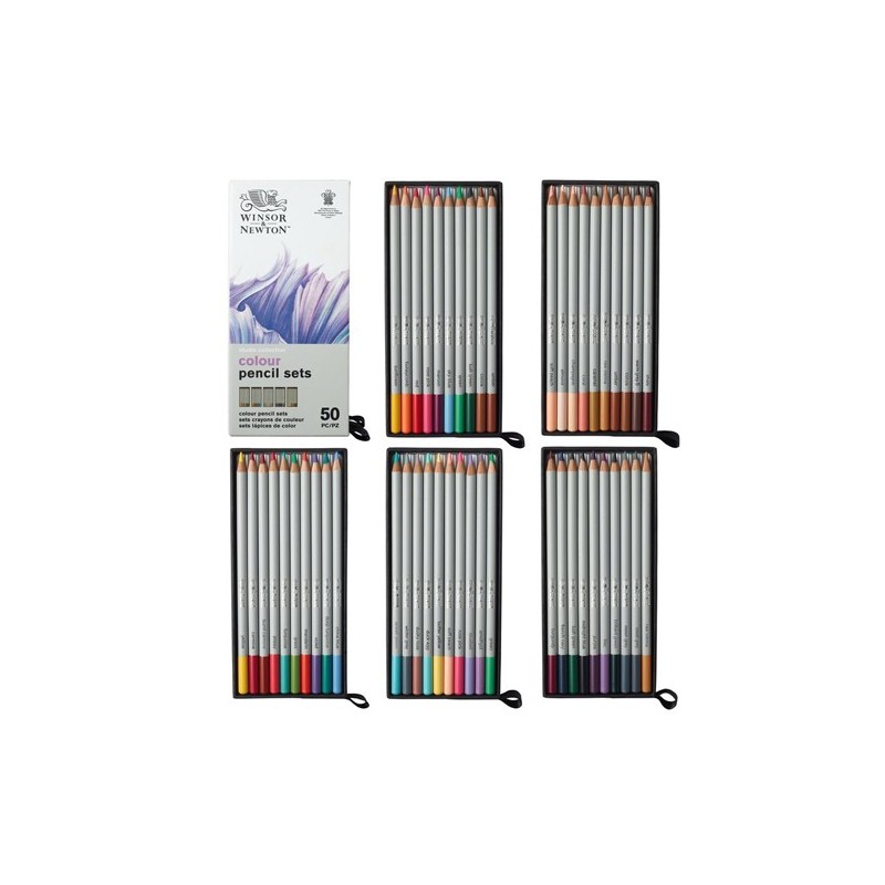 Material Bellas Artes – pintura-y-dibujo - Estuche 50 lápices de colores Studio Collection Winsor&Newton | totenart.com