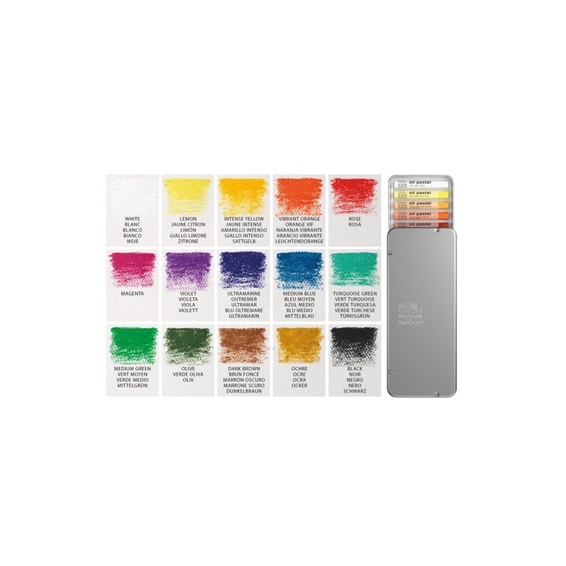 Material Bellas Artes – pintura-y-dibujo - Caja pastel al óleo 15 colores Winsor&Newton ** | totenart.com