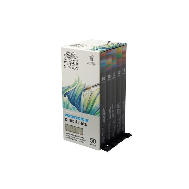 Material Bellas Artes – pintura-y-dibujo - Estuche 50 lápices acuarelables Studio Collection Winsor&Newton | totenart.com