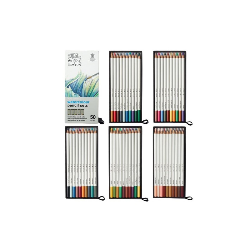 Material Bellas Artes – pintura-y-dibujo - Estuche 50 lápices acuarelables Studio Collection Winsor&Newton | totenart.com