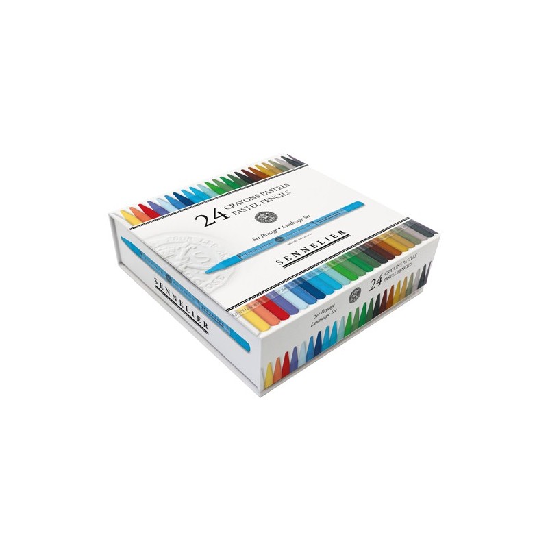 Material Bellas Artes – pintura-y-dibujo - Caja 24 lápices pastel Sennelier, Set Paisaje | totenart.com