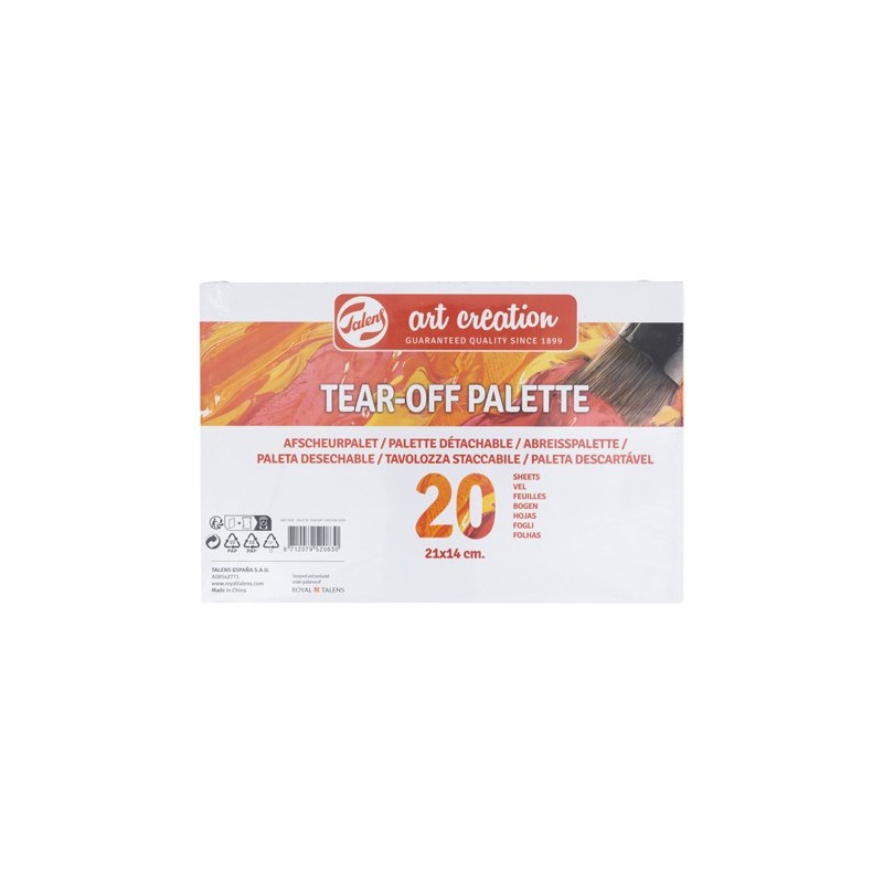 Material Bellas Artes - Pintura - Paleta desechable, 20 hojas, 14x21 cm | totenart.com