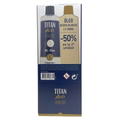 Material Bellas Artes - Pintura - EDICIÓN LIMITADA Pack 2 óleos Titan extra fino blanco titanio 200ml | totenart.com