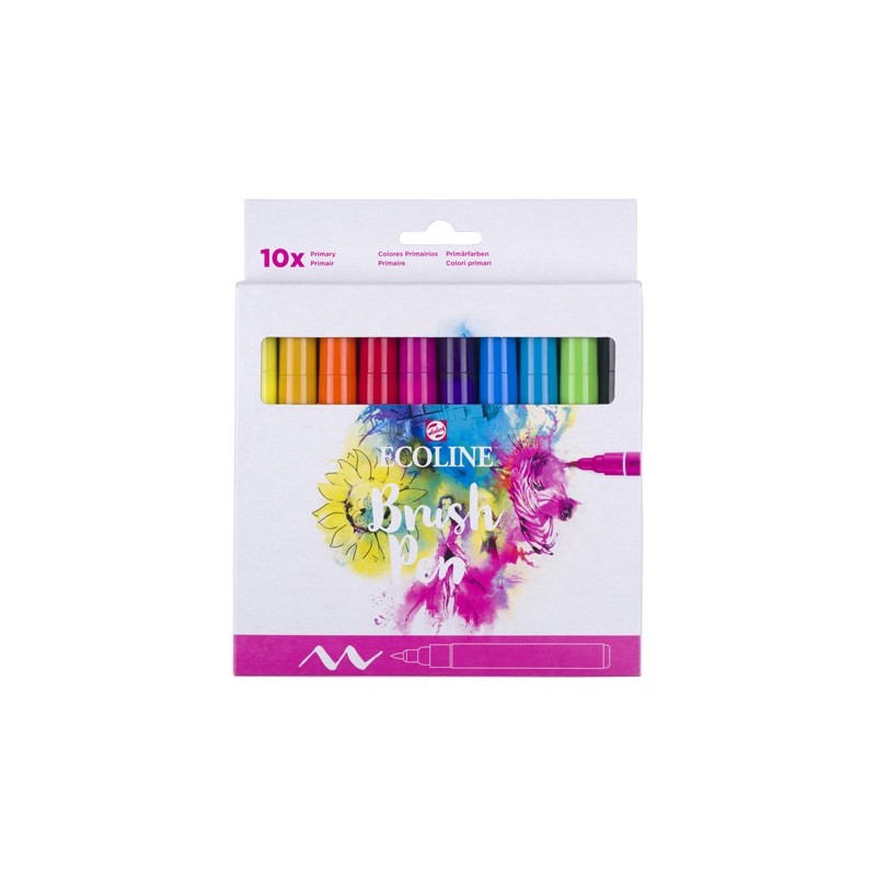 Material Bellas Artes - Pintura - Estuche Acuarela ROTULADOR Ecoline Brush Pen 10 ud | totenart.com