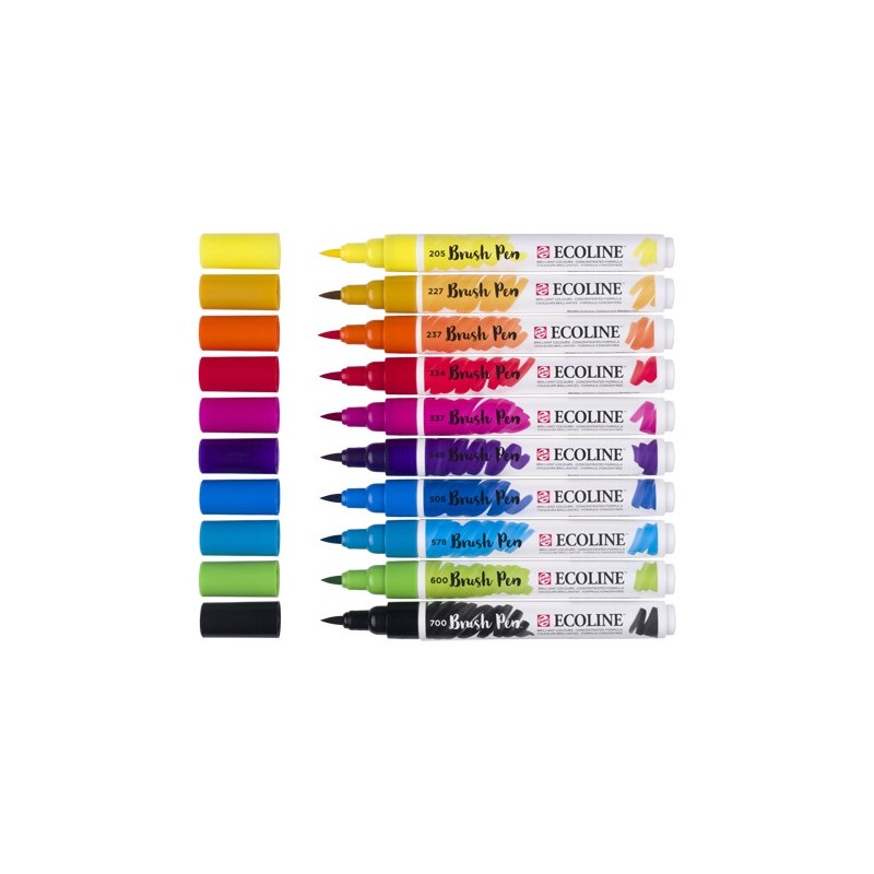 Material Bellas Artes - Pintura - Estuche Acuarela ROTULADOR Ecoline Brush Pen 10 ud | totenart.com