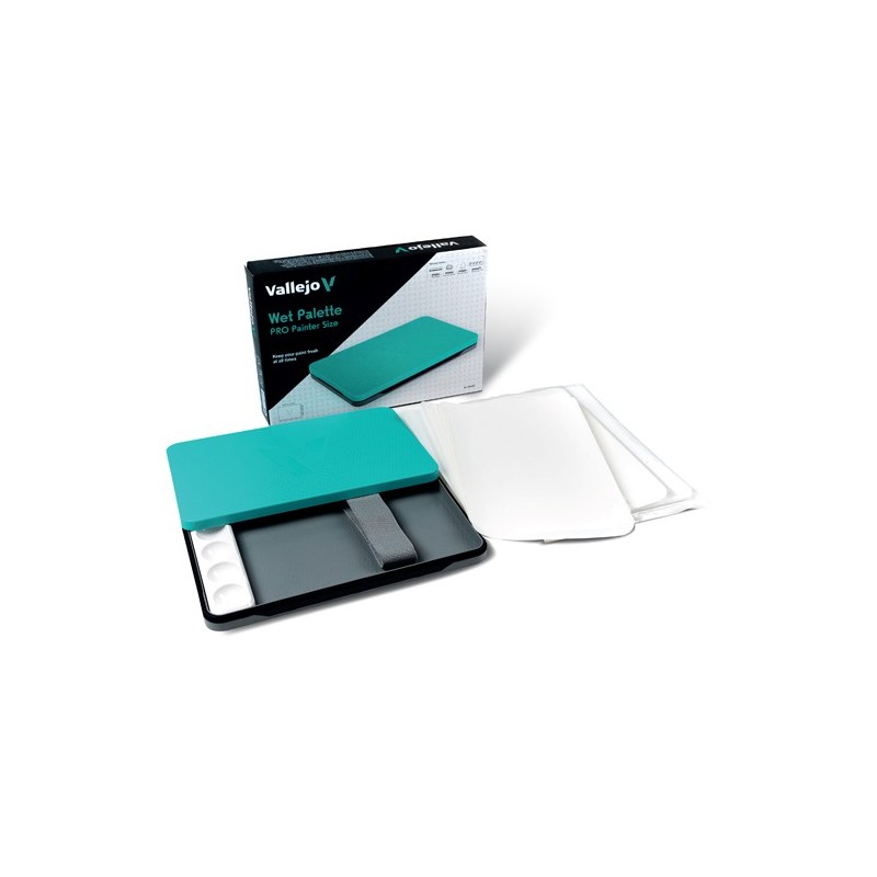 Material Bellas Artes - Pintura - Set paleta húmeda Pro Painter Size, 30 hojas, Vallejo (24x16 cm) | totenart.com