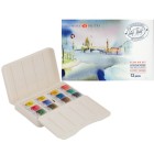 Material Bellas Artes - Pintura - Set acuarela 12 godets, Plein Air Set, estuche de plástico, White Nights  | totenart.com