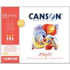 Material Bellas Artes – pintura-y-dibujo - Bloc Canson Acrylic Entelado, 10 h, 400 g, 33x41 cm | totenart.com