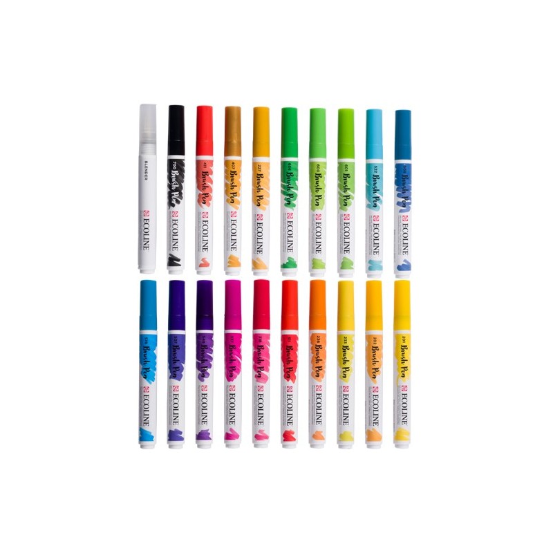 Material Bellas Artes - Pintura - Estuche Acuarela ROTULADOR Ecoline Brush Pen 20 ud | totenart.com