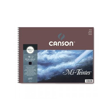Material Bellas Artes – pintura-y-dibujo - Bloc Canson Mi-Teintes, color negro, 16h. 160 gr 24x32 cm, con anillas ** | totenart.