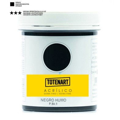 Material Bellas Artes – Pintura - Pintura acrílica Negro Humo 500 ml. totenart | totenart.com
