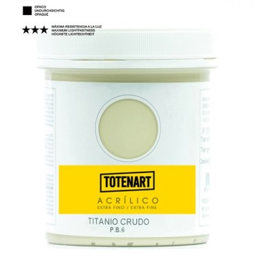Material Bellas Artes – Pintura - Pintura acrílica Titanio Crudo 250 ml. totenart | totenart.com
