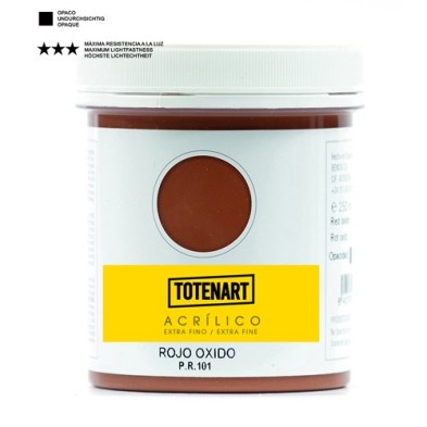 Material Bellas Artes – Pintura - Pintura acrílica Rojo Óxido 250 ml. totenart | totenart.com