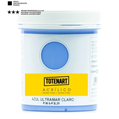 Material Bellas Artes – Pintura - Pintura acrílica Azul Ultramar Claro 250 ml. totenart | totenart.com