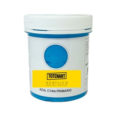 Material Bellas Artes – Pintura - Pintura acrílica Azul Cyan Primario 250 ml. totenart | totenart.com