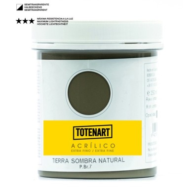 Material Bellas Artes – Pintura - Pintura acrílica Tierra Sombra Natural 250 ml. totenart | totenart.com