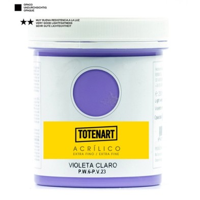 Material Bellas Artes – Pintura - Pintura acrílica Violeta Claro 250 ml. totenart | totenart.com