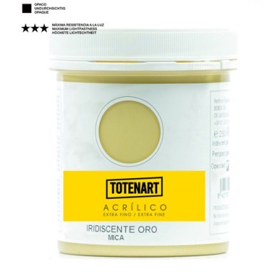 Material Bellas Artes – Pintura - Pintura acrílica Irisado Oro 250 ml. totenart | totenart.com