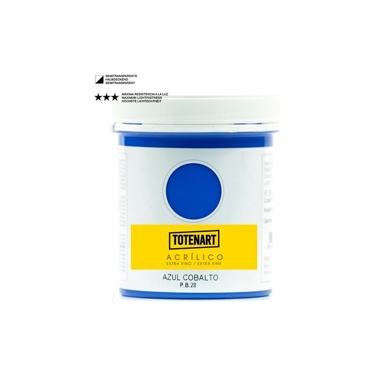 Material Bellas Artes – Pintura - Pintura acrílica Azul Cobalto  250 ml. totenart | totenart.com
