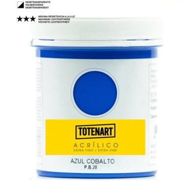 Material Bellas Artes – Pintura - Pintura acrílica Azul Cobalto  250 ml. totenart | totenart.com