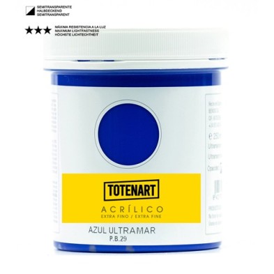 Material Bellas Artes – Pintura - Pintura acrílica Azul Ultramar 250 ml. totenart | totenart.com