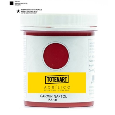 Material Bellas Artes – Pintura - Pintura acrílica Carmin Naftol 500 ml. totenart | totenart.com