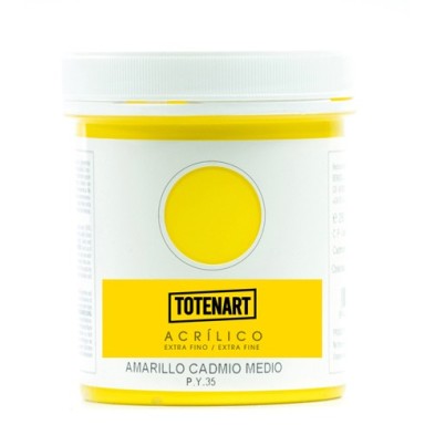 Material Bellas Artes – Pintura - Pintura acrílica Amarillo Cadmio Medio 500 ml. totenart | totenart.com