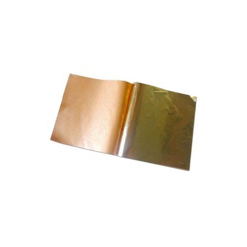 Material Bellas Artes - manualidades - Pan de Oro Fino 22 K TRANSFERIBLE, librito 25 h. 8x8 cm ** | totenart.com