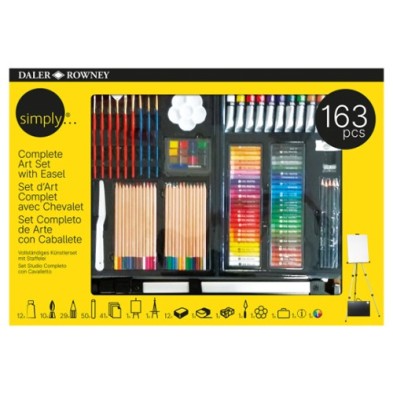 Material Bellas Artes - Pintura - Set completo 163 piezas con caballete, Simply, Daler Rowney | totenart.com