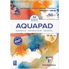Material Bellas Artes – pintura-y-dibujo - Bloc Acuarela encolado Aquapad A4 50h Grano fino 300g Clairefontaine | totenart.com
