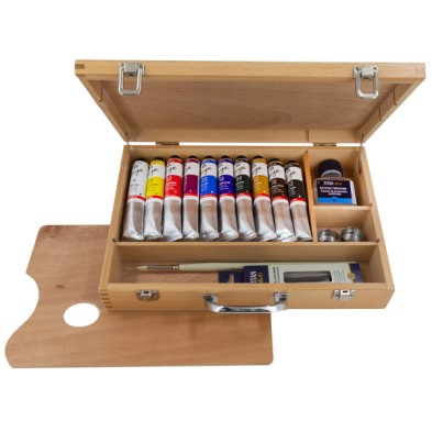 Material Bellas Artes - Pintura - Caja de madera con 10 colores óleo Titan Goya (60 ml) | totenart.com