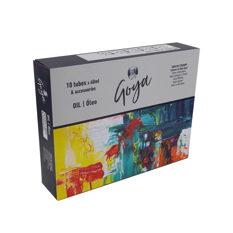 Material Bellas Artes - Pintura - Caja de madera con 10 colores óleo Titan Goya (60 ml) | totenart.com