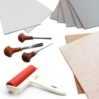 Material Xilografia-Linoleografia-Kit Superior Xilografia-Linoleografia